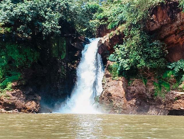 A mesmerizing view of Arvalem Waterfall in Goa.