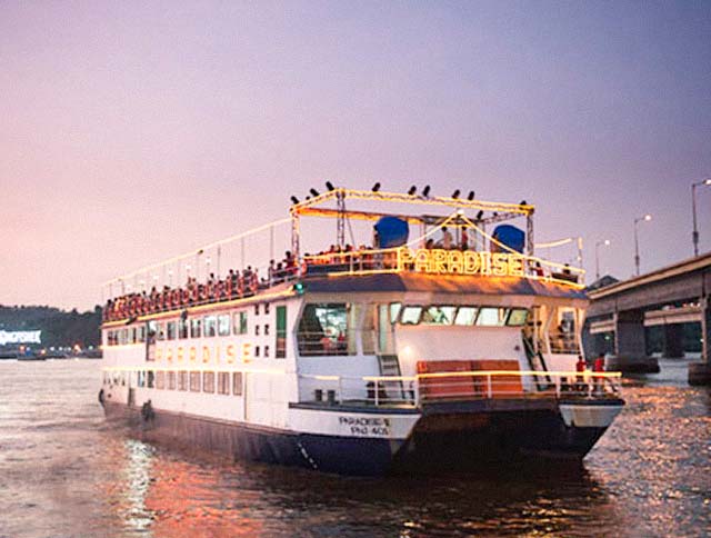 A scenic river cruise in Goa